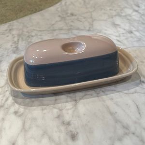 Mikasa Blue Thunder butter dish